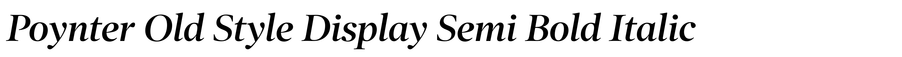 Poynter Old Style Display Semi Bold Italic
